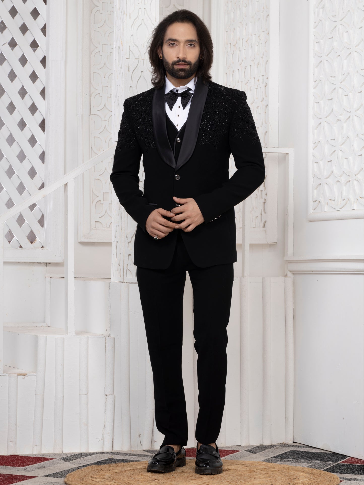 Black Armani Tuxedo Suit for Men for Wedding