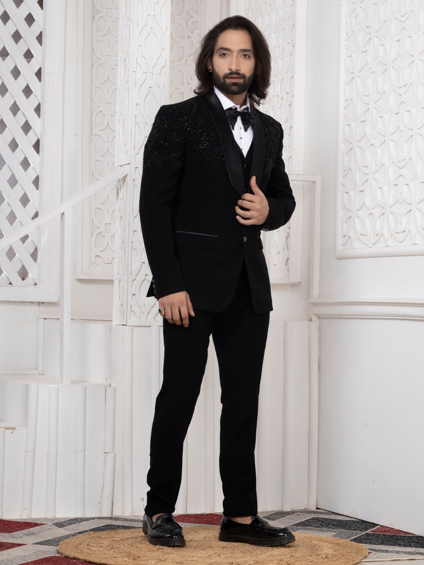 Black Armani Tuxedo Suit for Men for Wedding