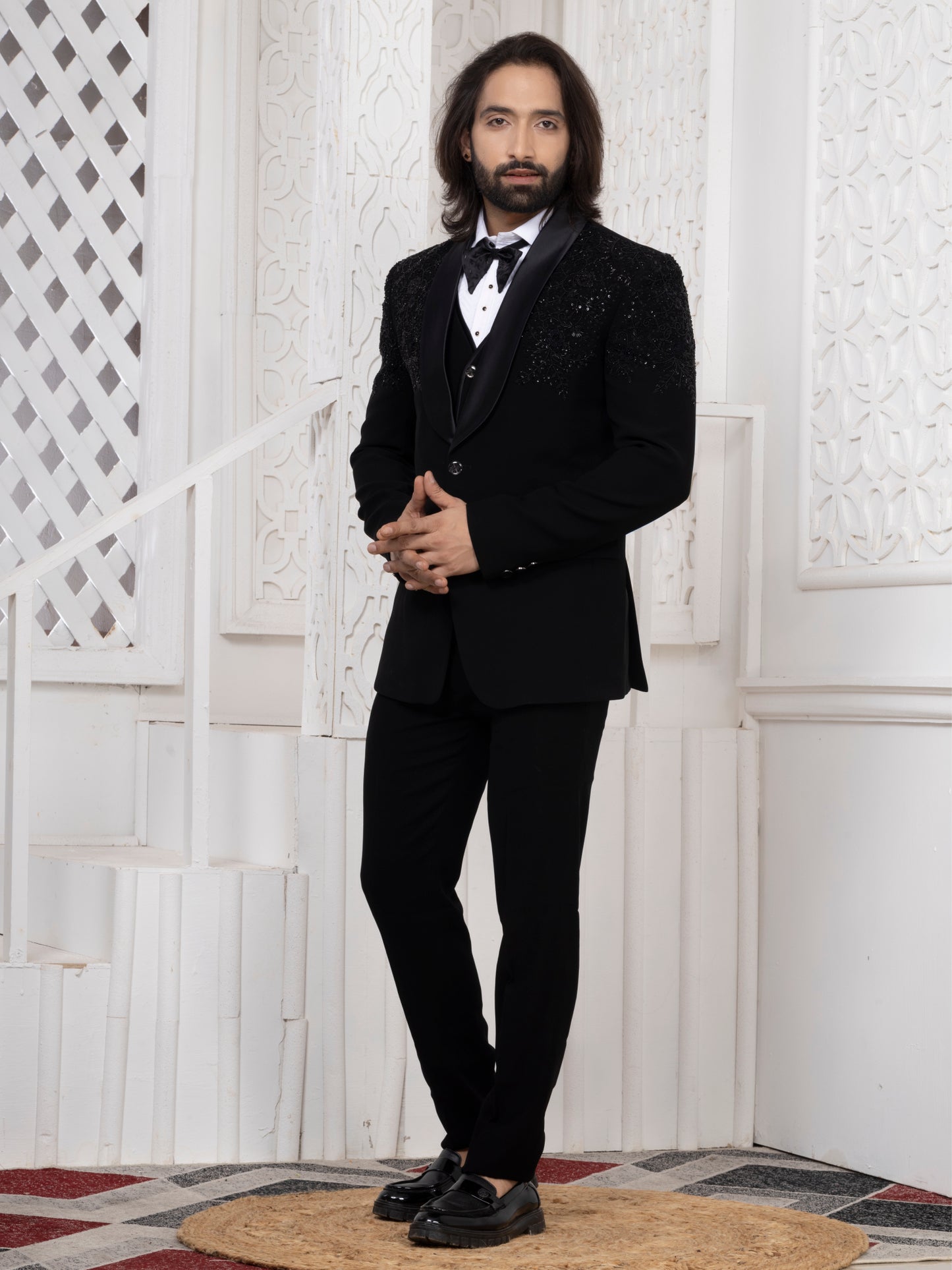Black Armani Tuxedo Suit for Men for Wedding