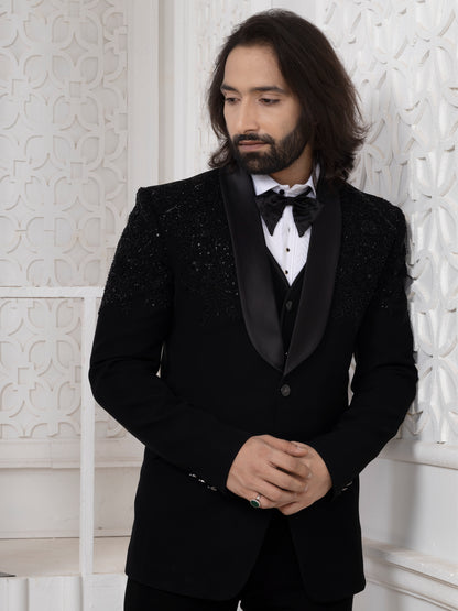 Black Armani Tuxedo Suit for Men for Wedding