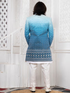 Dupion Silk Open Indo Western with Kurta & Designer Jacket