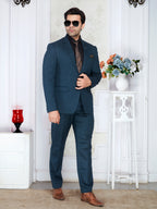 Regular fit blue blazer men