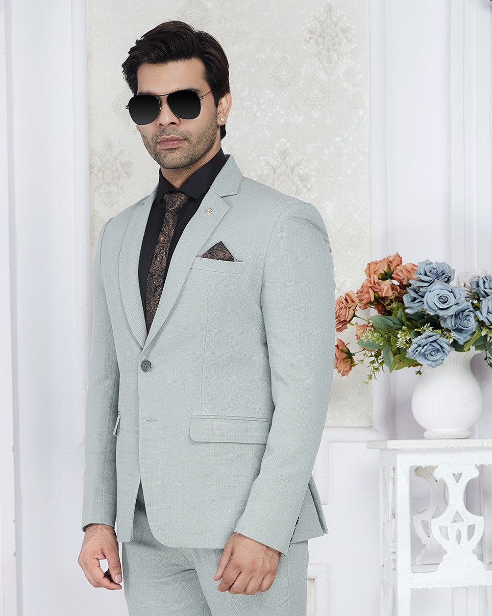 Sage Green Premium Formal Blazer for Men Regular Fit