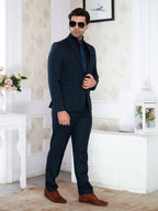 Teal Blue 2 Piece Suit for Men Regular Fit