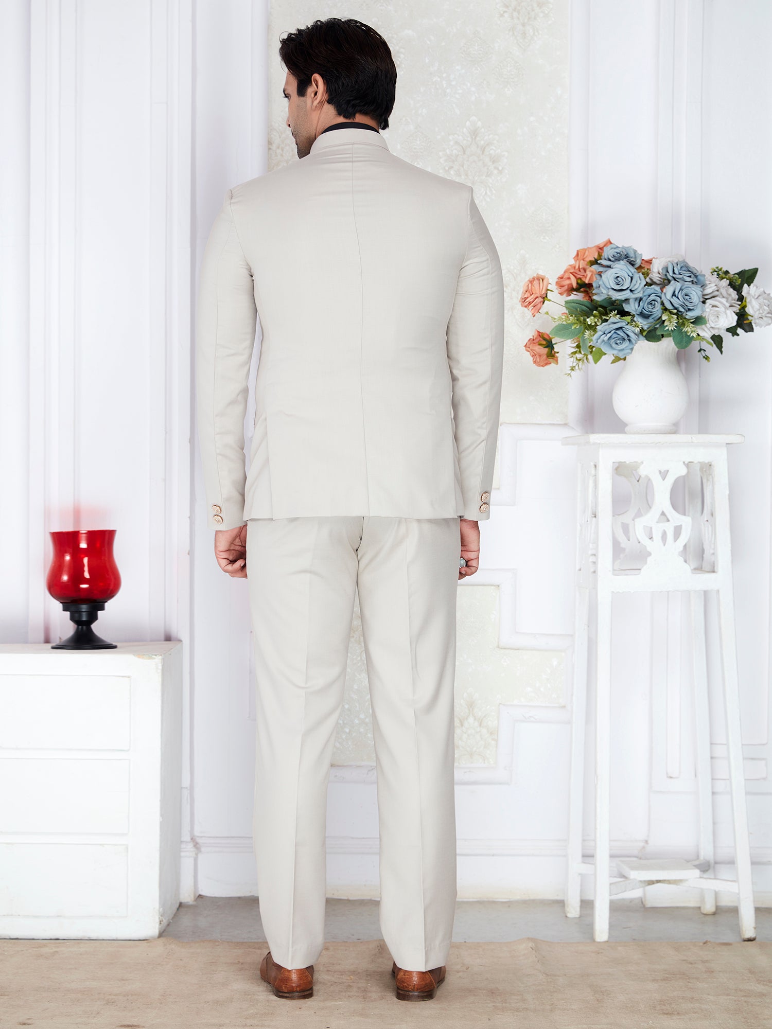 Off White Jodhpuri Suit