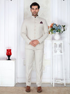 Off White Jodhpuri Suit