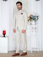Off White Jodhpuri Suit
