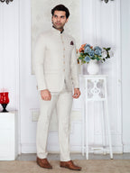 Off White Jodhpuri Suit