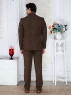 Men chocolate suit with trouser