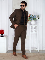 Formal blazer set men brown