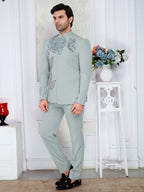 Designer jodhpuri mint suit
