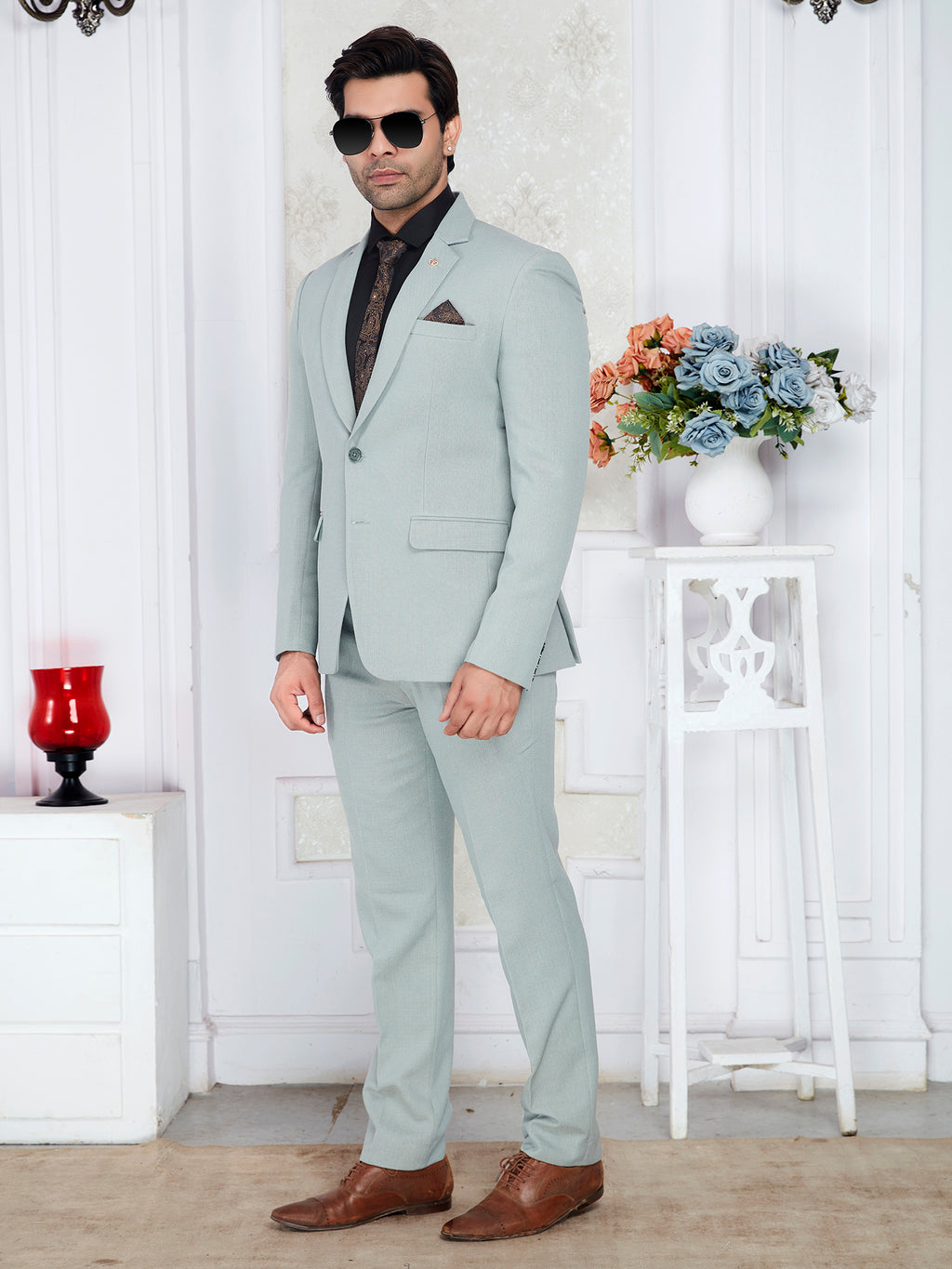 Sage Green Premium Formal Blazer for Men Regular Fit