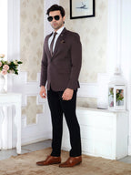 Raxon Coffee Brown Men’s Regular Fit TR Formal Blazer