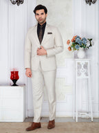 Raxon Ivory Beige TR 2 Piece Suit for Men Regular Fit