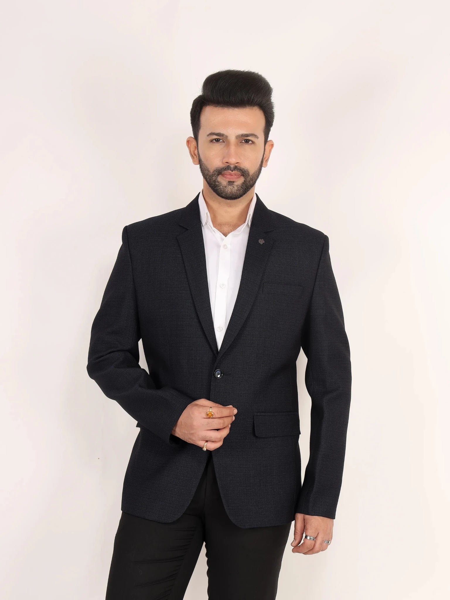 Raxon Men's Navy Blue TR Formal Blazer Signature Collection