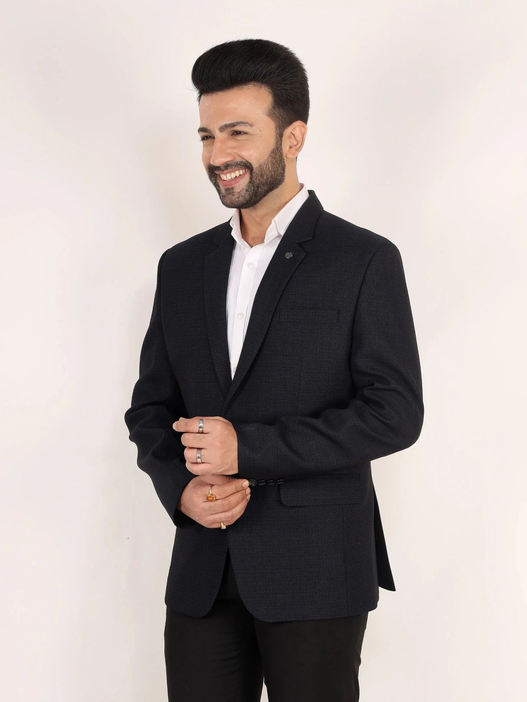 Raxon Men's Navy Blue TR Formal Blazer Signature Collection
