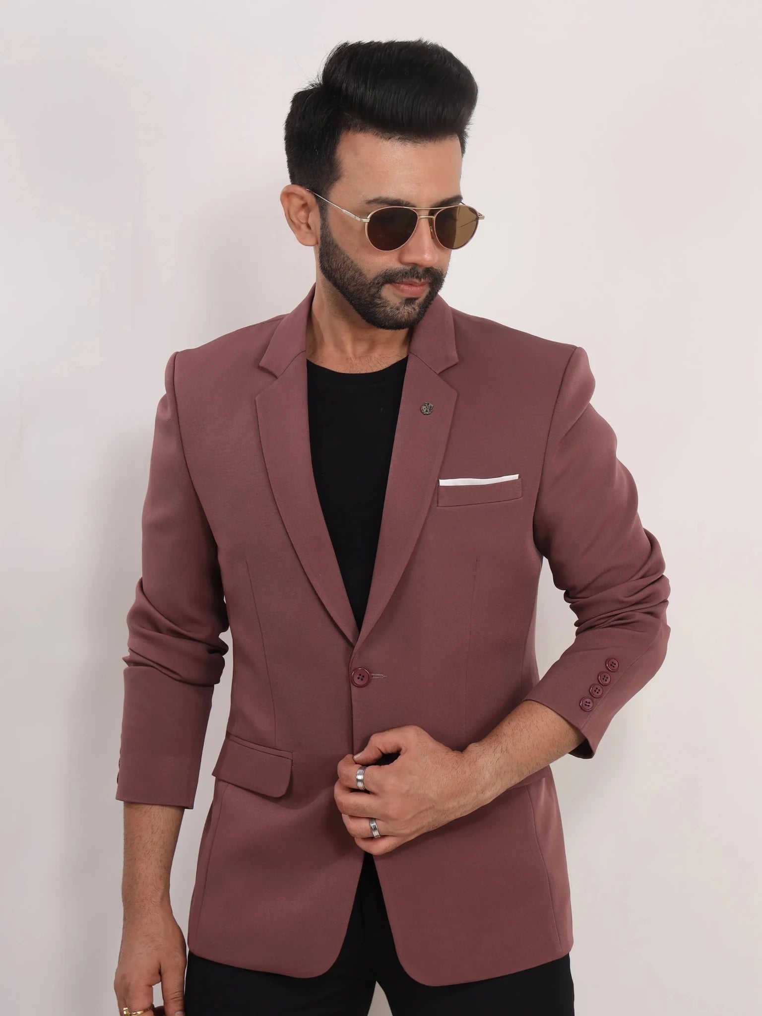 Raxon Onion Pink Solid Formal Blazer Signature Collection