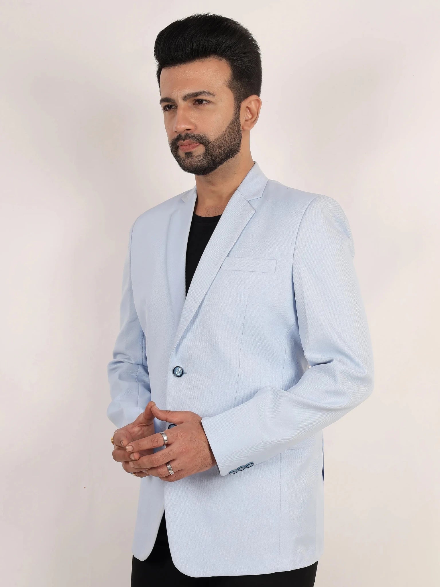 Raxon Powder Blue Director Twill Formal Blazer