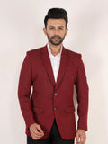 Raxon Red Matty Regular Fit Single Breasted Blazer