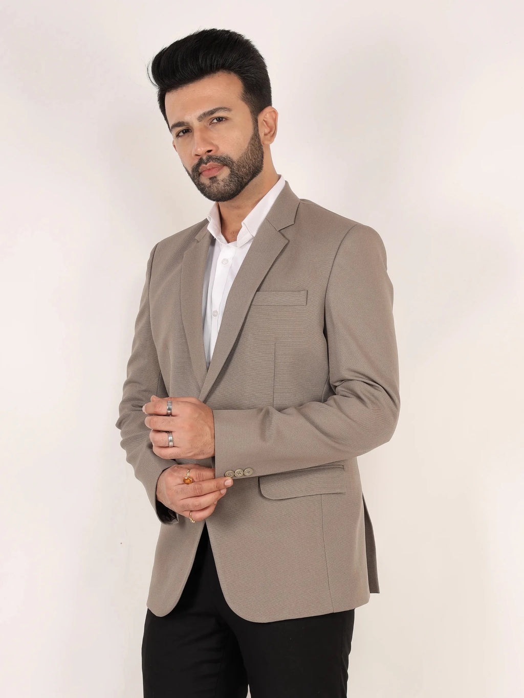 Raxon Stone Grey Matty Formal Blazer