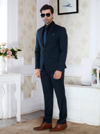 Raxon Teal Blue Men’s Regular Fit Formal Blazer